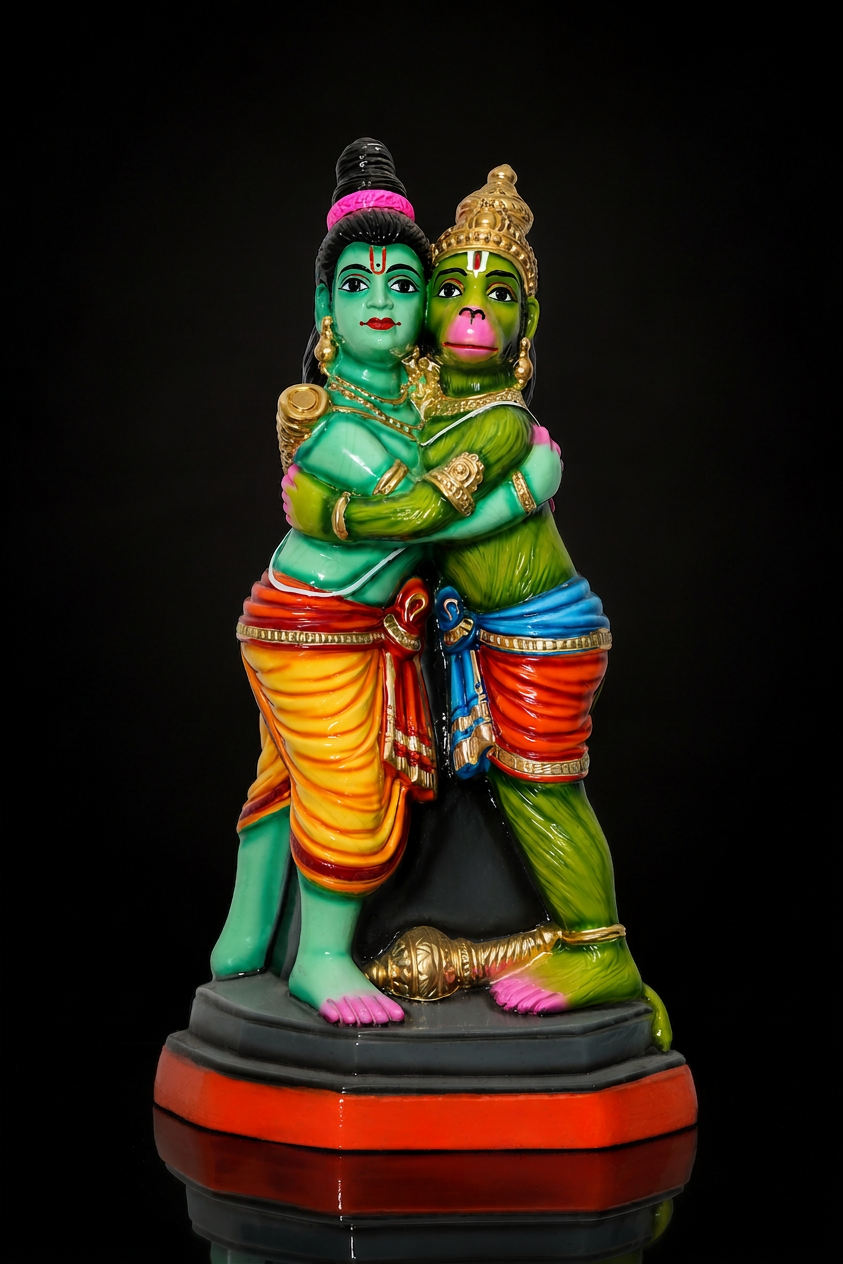 Ramar Hanuman — hand-painted Golu doll